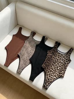 Women 4 Pack Ribbed Asymmetrical Bodysuit Set Casual Sleeveless Cutout One Piece Bodysuit Set