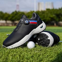 LOEIKAN Men's Golf Shoes | Quick-Button Closure | Non-Slip Spikeless Golf Sneakers