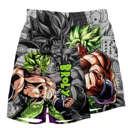 Dragon Ball Broly Legendary Super Saiyan Manga Print Quick Dry Shorts Men Casual Beach Wear Gym Workout Sports Board Shorts