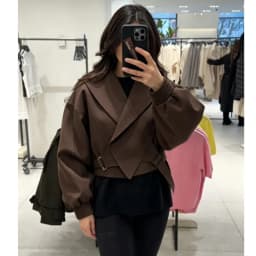 Jackets Spring Women's 2026 New Fashion Bat Sleeves Elegant Women Short Jacket Blouse Chic Joker Youth Holiday Street Warm Coats
