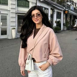 Jackets Spring Women's 2026 New Fashion Bat Sleeves Elegant Women Short Jacket Blouse Chic Joker Youth Holiday Street Warm Coats