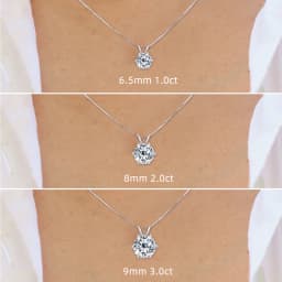 OXTAO 0.5ct–5ct D Moissanite Solitaire Necklace Certified Lab Imitation Diamond Charm Pendant Necklace Jewelry 14K Gold Filled