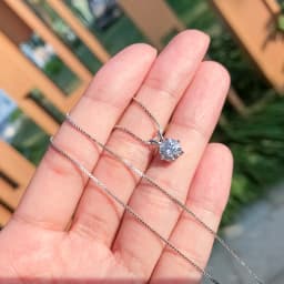 OXTAO 0.5ct–5ct D Moissanite Solitaire Necklace Certified Lab Imitation Diamond Charm Pendant Necklace Jewelry 14K Gold Filled
