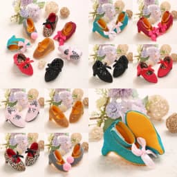 2026 New Infant Newborn Baby Girl High Heels Shoes Princess Bow First Birthday Party Shoes Photo Props Shoes 0-12M