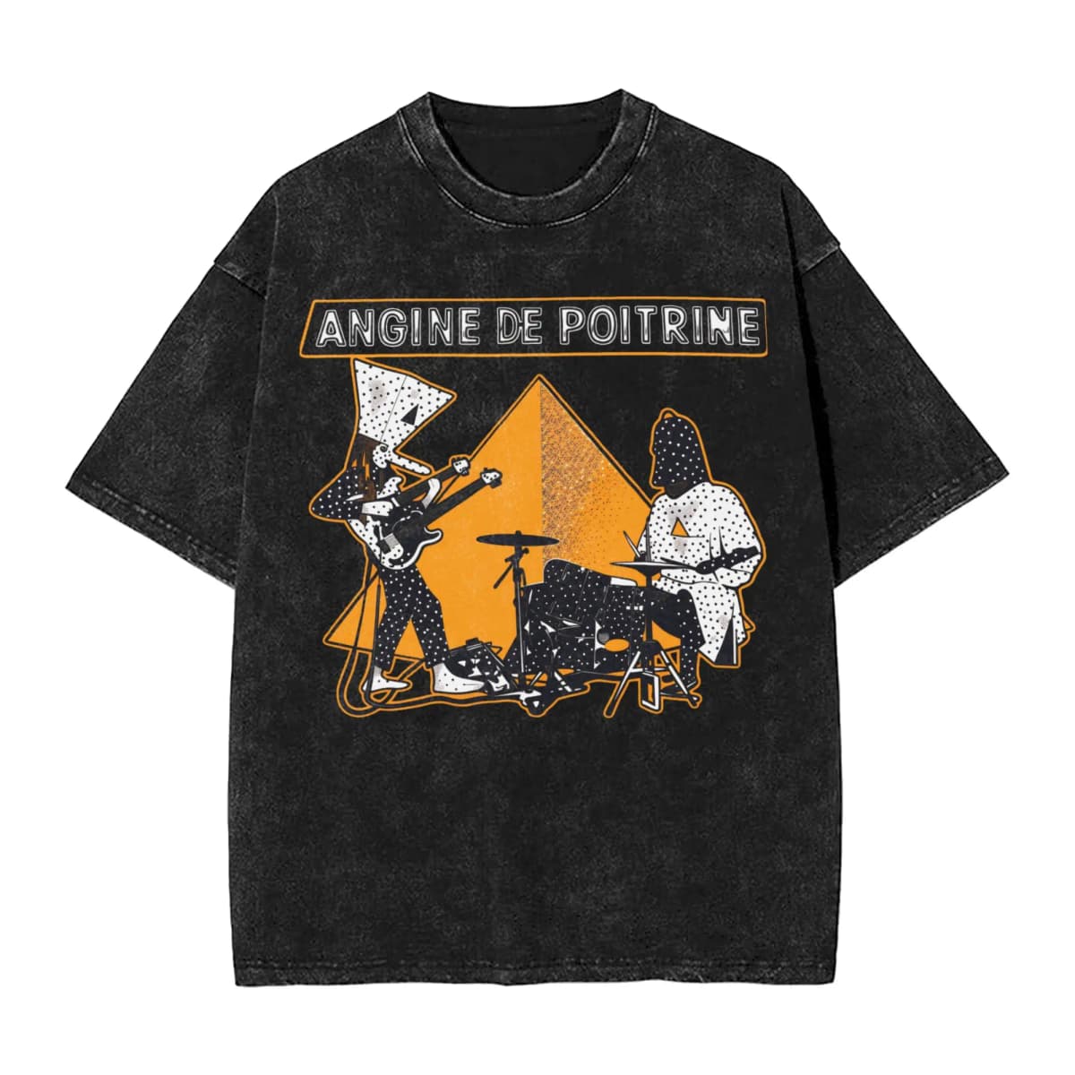 Angine De Poitrine Music T Shirts Men 100% Cotton Novelty T-Shirt Crew Neck Tees Short Sleeve Clothes Gift