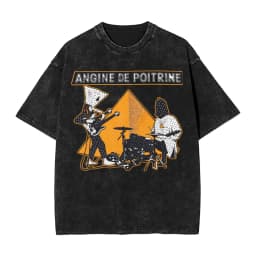 Angine De Poitrine Music T Shirts Men 100% Cotton Novelty T-Shirt Crew Neck Tees Short Sleeve Clothes Gift