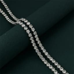 925 Sterling Silver 4MM Tennis Chain Necklace for Women, Iced Out Cubic Zirconia Choker, Luxury Wedding Party Jewelry Gift