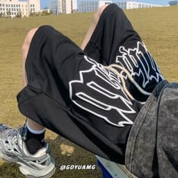 Casual Y2k Summer Women and Men Clothing Goth Letter Pants Harajuku Oversize Sweat Gym Shorts Korean Streetwear Sportswear Short