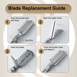 Professional Double Edge Thinning Razor for Hair Styling Stainless Steel Barber Razor with Blades for Men Women Salon Home Use