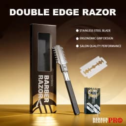 Professional Double Edge Thinning Razor for Hair Styling Stainless Steel Barber Razor with Blades for Men Women Salon Home Use