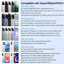 Xiaomi 120W Charger Original Turbo EU Wall Adapter Cargador Hypercharge Mi 17 15 13 Redmi Note 14 POCO F7 X8 Pro TypeC Cable