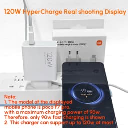 Xiaomi 120W Charger Original Turbo EU Wall Adapter Cargador Hypercharge Mi 17 15 13 Redmi Note 14 POCO F7 X8 Pro TypeC Cable