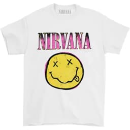 2026 New Men's Short Sleeve Summer Punk Style Pure Color Loose Fit Casual Breathable T-Shirt Classic Nirvana Band Retro