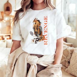 Warrior Cats Clans Logo T-Shirt Fox And Revenge Print Unisex Cotton T-Shirt Fashion Casual Summer Trendy Top
