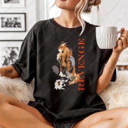 Warrior Cats Clans Logo T-Shirt Fox And Revenge Print Unisex Cotton T-Shirt Fashion Casual Summer Trendy Top