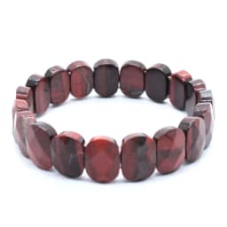 Natural Healing Crystal Oval Faceted Stone Bracelet For Women Amethyst Quartz Agate Punk Gothic Retro Stretch Bangle Men Jewelry