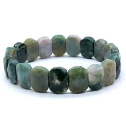 Natural Healing Crystal Oval Faceted Stone Bracelet For Women Amethyst Quartz Agate Punk Gothic Retro Stretch Bangle Men Jewelry