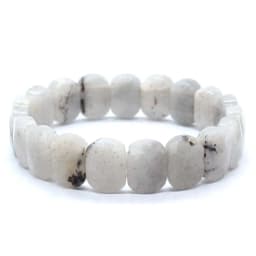 Natural Healing Crystal Oval Faceted Stone Bracelet For Women Amethyst Quartz Agate Punk Gothic Retro Stretch Bangle Men Jewelry