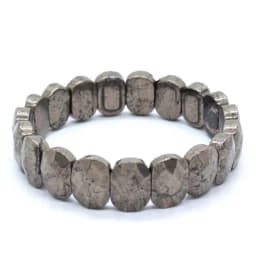 Natural Healing Crystal Oval Faceted Stone Bracelet For Women Amethyst Quartz Agate Punk Gothic Retro Stretch Bangle Men Jewelry