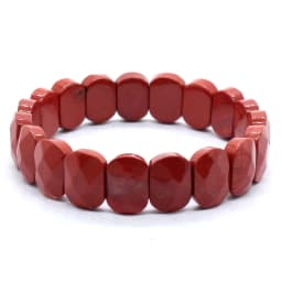 Natural Healing Crystal Oval Faceted Stone Bracelet For Women Amethyst Quartz Agate Punk Gothic Retro Stretch Bangle Men Jewelry
