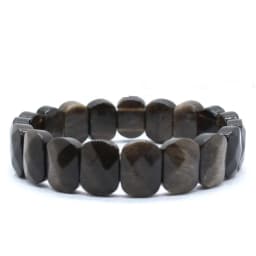Natural Healing Crystal Oval Faceted Stone Bracelet For Women Amethyst Quartz Agate Punk Gothic Retro Stretch Bangle Men Jewelry