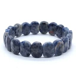 Natural Healing Crystal Oval Faceted Stone Bracelet For Women Amethyst Quartz Agate Punk Gothic Retro Stretch Bangle Men Jewelry