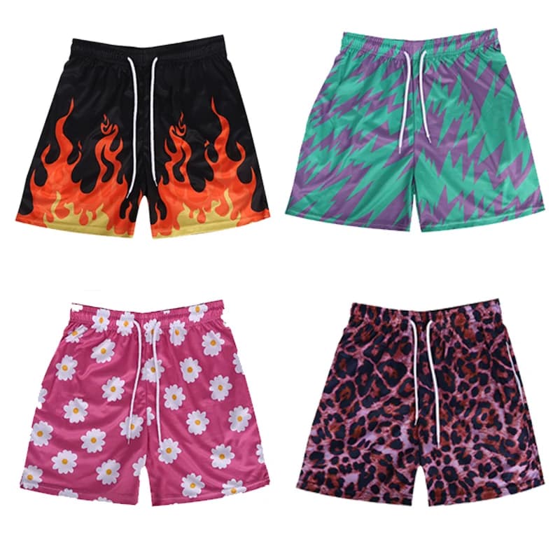 2026 NEW Summer Mesh Basketball Shorts Men sweatpants Quick Drying Loose Sports Shorts Casual Trendy Running Beach Shorts