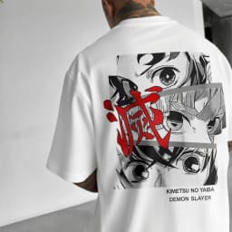 2026 New Men's T-shirt Demon Slayer Anime Print Summer Trendy Women Short Sleeve Graphic Tee Streetwear Casual Tops Y2k Clothes