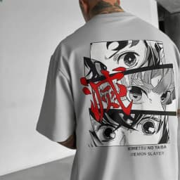 2026 New Men's T-shirt Demon Slayer Anime Print Summer Trendy Women Short Sleeve Graphic Tee Streetwear Casual Tops Y2k Clothes