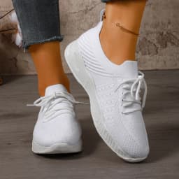 Summer Women Shoes Mesh Breathable Casual Sneakers Lace-Up Vulcanized Shoes Ladies Platform Sport Shoes Female Tennis Shoes