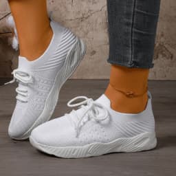 Summer Women Shoes Mesh Breathable Casual Sneakers Lace-Up Vulcanized Shoes Ladies Platform Sport Shoes Female Tennis Shoes