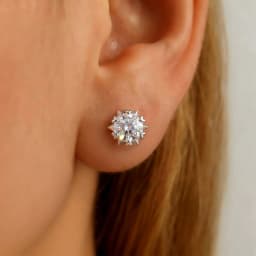 TY 925 Sterling Silver Moissanite Stud Earrings for Women Men 0.3-2CT Snowflake Six-Claw Stud Earrings D VVS1 Fine Jewelry Gift