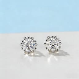 TY 925 Sterling Silver Moissanite Stud Earrings for Women Men 0.3-2CT Snowflake Six-Claw Stud Earrings D VVS1 Fine Jewelry Gift