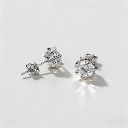 TY 925 Sterling Silver Moissanite Stud Earrings for Women Men 0.3-2CT Snowflake Six-Claw Stud Earrings D VVS1 Fine Jewelry Gift