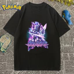 Pokémon Peripheral Ceruledge Cartoon Print T-shirt Men's and Women's Summer New Y2K Loose Casual Harajuku Short-sleeved Top