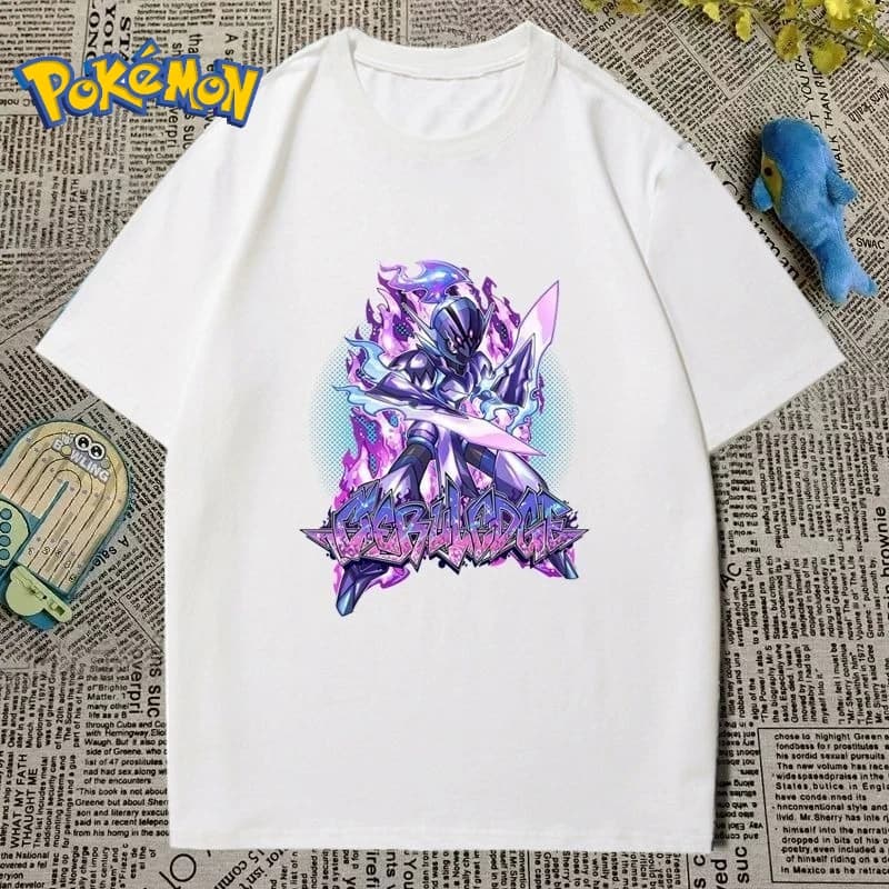 Pokémon Peripheral Ceruledge Cartoon Print T-shirt Men's and Women's Summer New Y2K Loose Casual Harajuku Short-sleeved Top