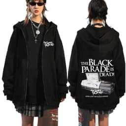 Rock Band My Chemical Romance Mcr Dead Zipper Hoodie Black Parade Punk Emo Zip Up Sweatshirt Men Fashion Vintage Hip Hop Hoodies