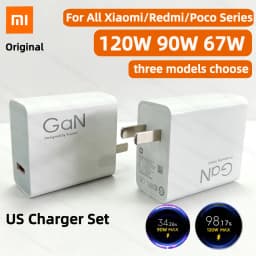 Original 120W 90W 67W XIAOMI Fast Charger Turbo Charging Adapter US Plug Mi 17 Pro Max 14T 15 Redmi Note 13 Poco F7 F8 Ultra M8