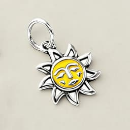 925 Sterling Silver Charms for Bracelet Texas Sunflower Mom Drink Cup Enamel Pendant DIY Jewelry Making Gift for Mother