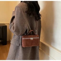 Retro Autumn Winter Matte Crossbody Bag Suede Textured Shoulder Bag Box Design Pure Color Evening Bags Women Handle Bag