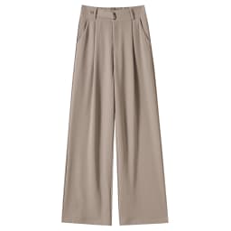 High Waist Solid Loose Women's Wide Leg Pants 2026 New Spring Summer Button Elegant Straight Full Length Trousers Female