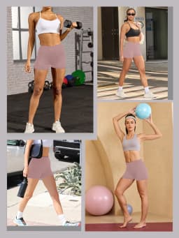 3 Pack Women's High Elastic Biker Shorts, Super Soft Proof Yoga Running Cycling Workout Gym Fitness Activewear Tights