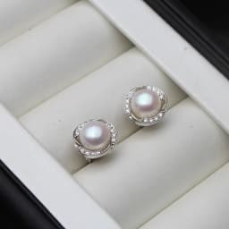Real Cultured Freshwater Black Pearl Earring For Woman,Cute 925 Silver Pearl Earring Fine Jewelry Wife Bridesmate Gift