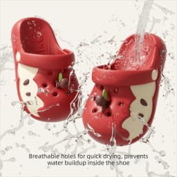 Adorable EVA Apple Slippers Anti Slip Waterproof Apple Sandals Closed Toe Soft Bottom Indoor Outdoor Sandals Spring Summer