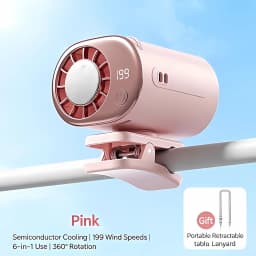 Car Clip Fan Mini Portable Outdoor Clip Umbrella Fan 199 Speed Waist Clip Electric fan 360° USB Rechargeable Desktop Cooling fan