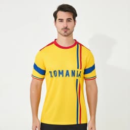 2026 Euro Romania Soccer Jersey High Quality Polyester Short-sleeved Soccer Shirt Breathable and Quick Drying Football Uniform