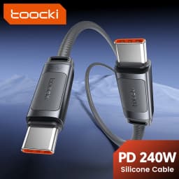 Toocki USB C Cable 240W Type C Fast Charging Cable For iPhone 17 16 MacBook Pro Laptop Samsung S25 480Mbps Silicone Data Cord