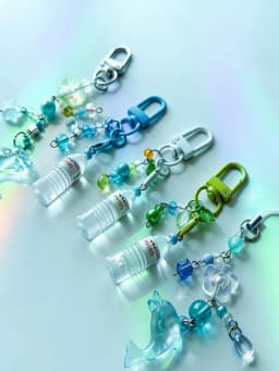 Frutiger Aero Y2K Cybercore Keychain Beaded Charm for Bags Phones Cameras Gift