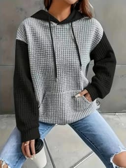 Spring and Autumn fashion loose casual pullover hooded versatile hoodie women's clothing