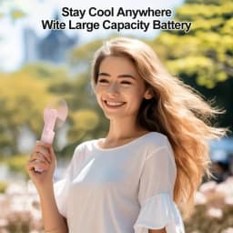 Portable Fan, Mini Fan, USB Rechargeable 3 Adjustable Speed, Foldable Handheld Personal Eyelash Fan for Girls Women,
